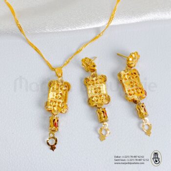 Ensemble Collier et Boucles d'oreilles en Or