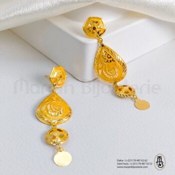 Boucles d'oreilles langal  en Or 18k