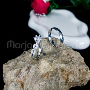 Duo Bague alliance en argent