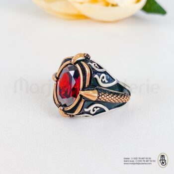 Bague aqiqa en argent