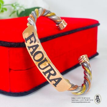 Bracelet Ndiakhass argent personnalise adulte