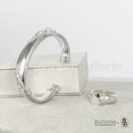 Ensemble bracelet / bague en argent adulte