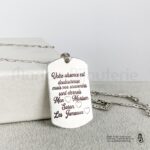 Chaine  en argent personnalise plus photo