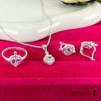 Ensemble Chaine boucle d'oreille  en argent