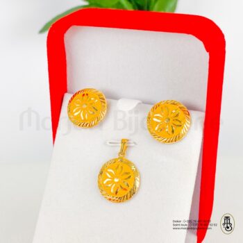 Ensemble Pendentif en Or 18k