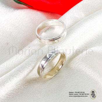 Alliance couple en argent