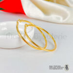 Boucle d'oreille cercle en Or 18k
