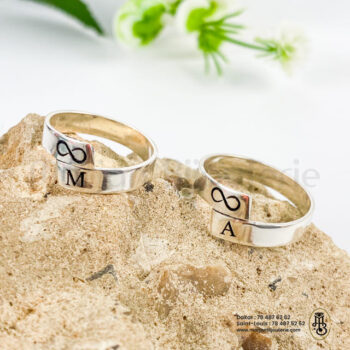 Alliance couple en argent