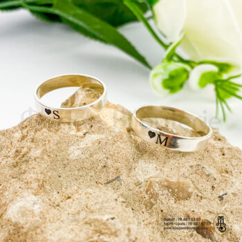 Alliance couple en argent