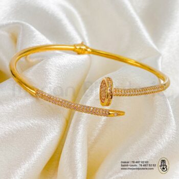 bracelet en argent rhodie