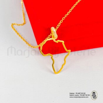 Collier prénom en argent Dore