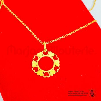 Collier prénom en argent Dore