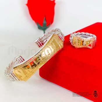 Ensemble bracelet / bague en Or Argent personnalise femme