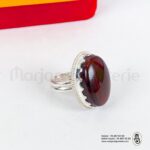 Bague akhikha Pierre Agate maron Original 3
