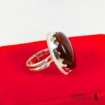 Bague akhikha Pierre Agate maron Original 3