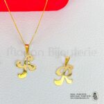 Pendentif lettre chaine Or 2