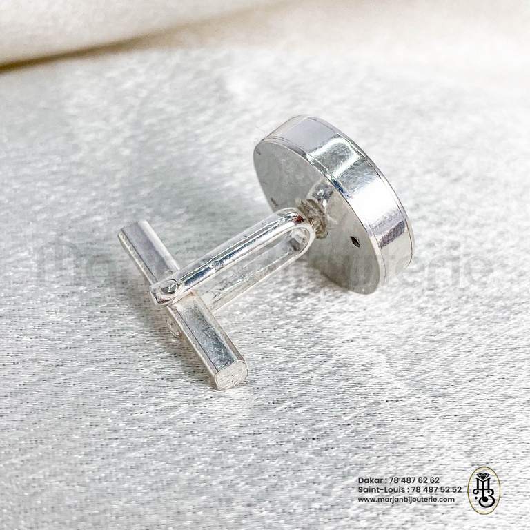 Bouton manchette argent2