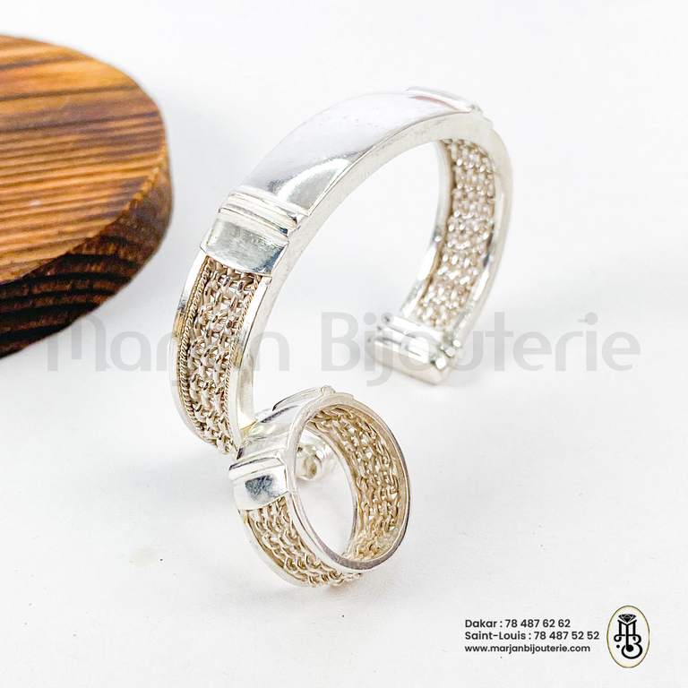 Bracelet / bague en argent pour enfant