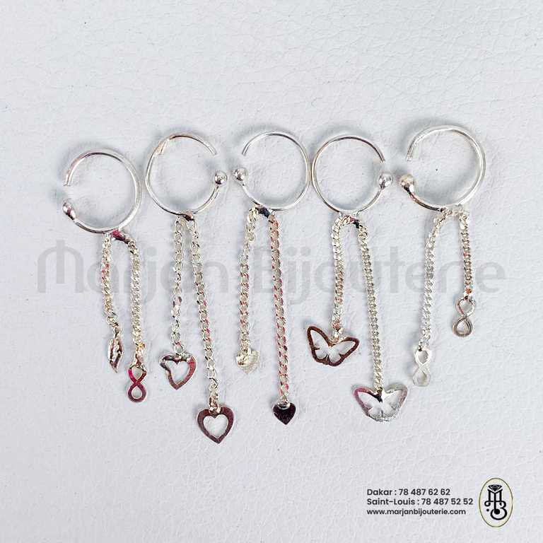 Piercing Thiogolong de nez en argent
