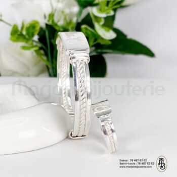 Bracelet et Bague en Argent personnalise adulte