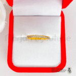Bague fiançailles pierres Or 18 carats