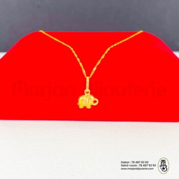 Collier en Or 18 Carats Pendentif Éléphant