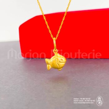 Collier en Or avec Pendentif Poisson