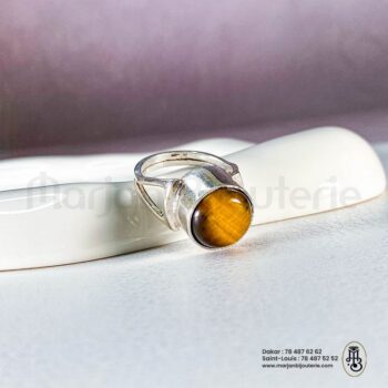 Bague Ronde en Argent_Œil de Tigre✨