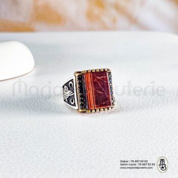 Bague Chevalière en Argent_Œil de Taureau✨