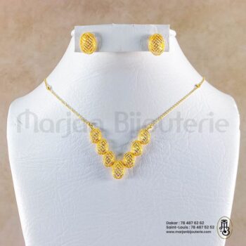 Parure Dômes Quadrillés en Or 18K✨💛