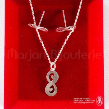 Ensemble Bijoux Argent Motif Infini Ajouré✨❤️