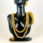 Ensemble Parure Filigrane Dorée – Collier, Bracelet, Bague & Boucles d'Oreilles✨🤍💛