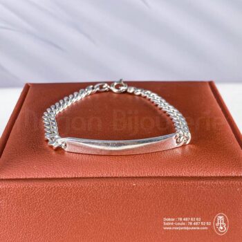 Bracelet Fétiche en Argent | L'Élégance de la Plaque Personnalisable✨🤍